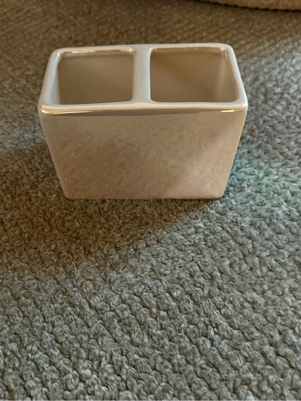 Rae Dunn Ceramic 'STUFF' Double Organizer - Iridescent BRAND NEW